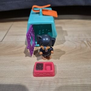 Vintage 1992 Littlest Pet Shop (LPS) Perky Pup and Cozy Crate